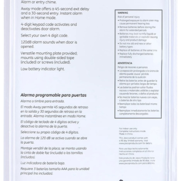 GE Deluxe door alarm. New in box(package is damaged but product is in new shape - Picture 7 of 7